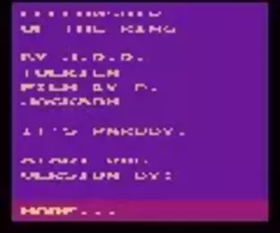Image n° 1 - screenshots  : Lord of the Rings - Fellowship of the Ring by Adam Thornton (hack)